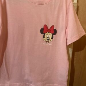 H&M Pink Tee with Minnie Mouse Graphic